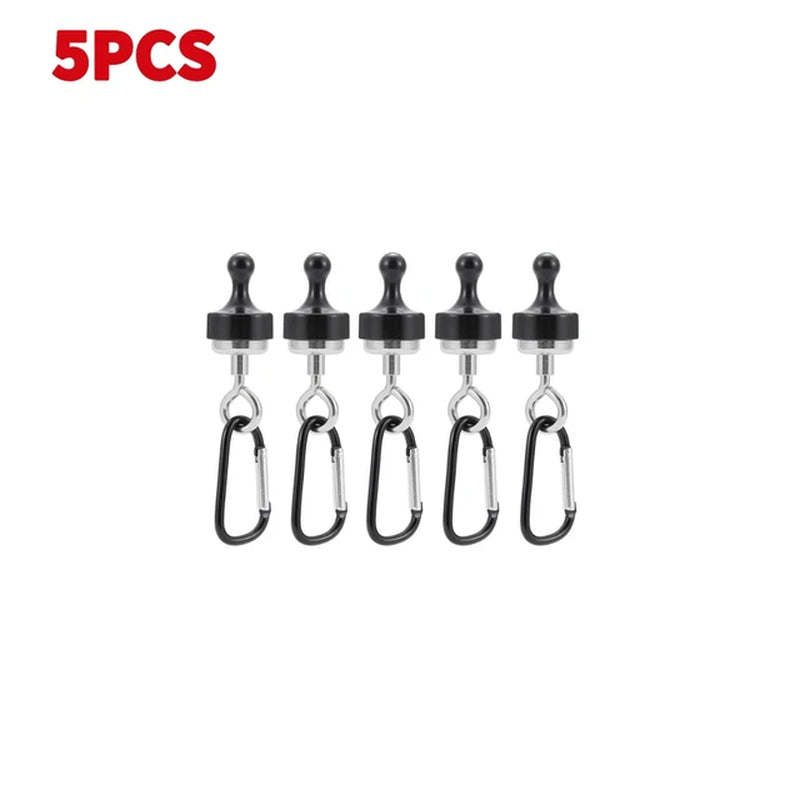 Heavy Duty Magnetic Carabiner Tent Clip for Hanging Gear - 5 Pack - Magnetic carabiner tent clip Readi Gear