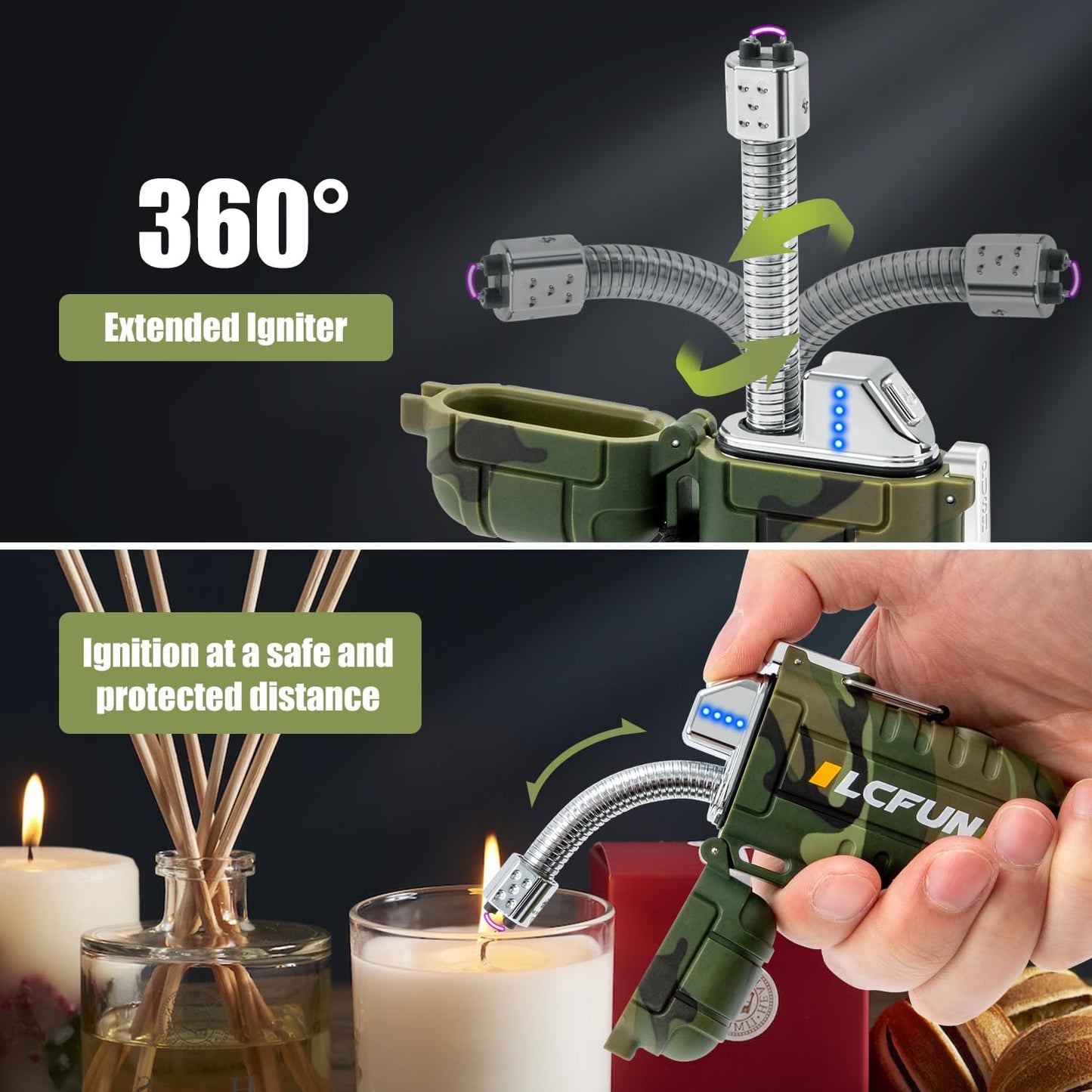 All-in-One Survival Plasma Lighter & Flashlight - USB Rechargeable, Waterproof - USB Plasma Lighter and Flashlight Readi Gear