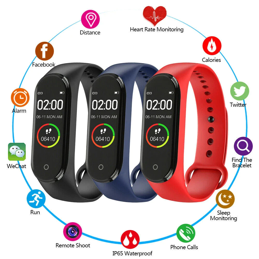 M4 Smart Watch Band - Fitness Tracker with Blood Pressure, Heart Rate & Sleep Detection - M4 Smart Watch Band - Fitness Tracker with Blood Pressure, Heart Rate & Sleep Detection Readi Gear
