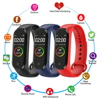 M4 Smart Watch Band - Fitness Tracker with Blood Pressure, Heart Rate & Sleep Detection - M4 Smart Watch Band - Fitness Tracker with Blood Pressure, Heart Rate & Sleep Detection Readi Gear