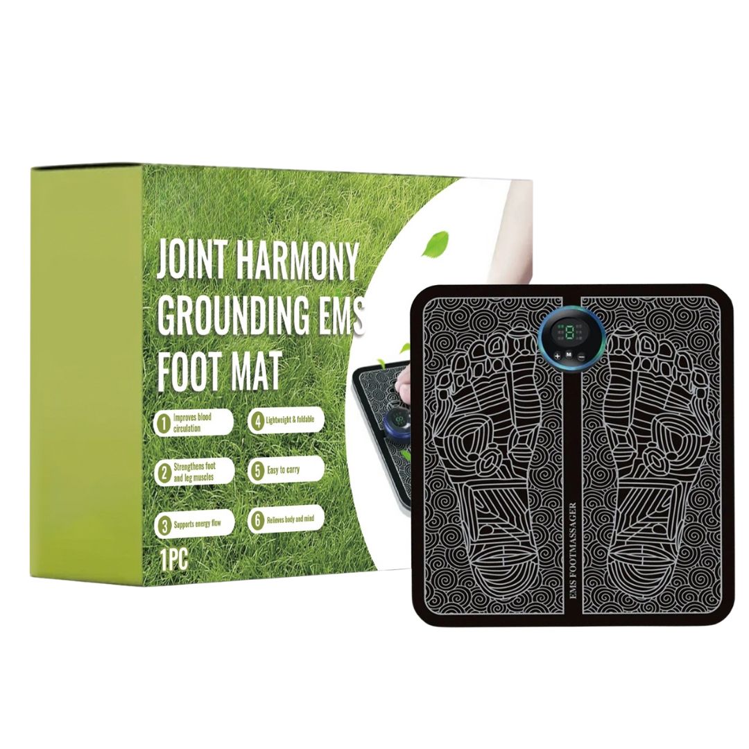 Rejuviaa™ EMS grounding foot mat with USB cable – barefoot use