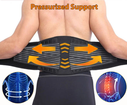 Lower Back Support Brace Lumbar Waist Belt Double Pull Breathable Belt Men Women - Readi Gear