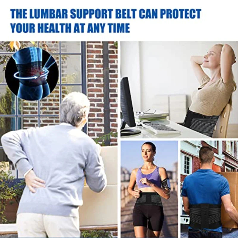 Lower Back Support Brace Lumbar Waist Belt Double Pull Breathable Belt Men Women - Readi Gear