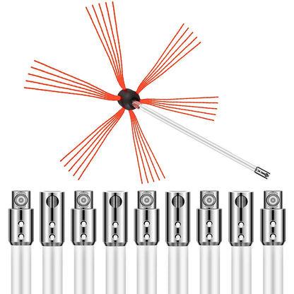 EasySweep 33ft Chimney Brush Kit – DIY Drill Cleaner System