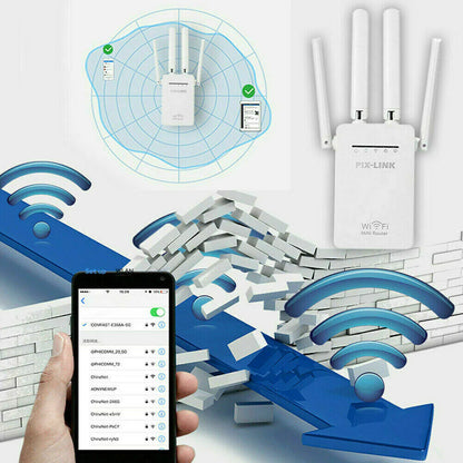 High-Speed Dual Band 1200Mbps WiFi Range Extender Repeater Booster - WiFi Range Extender Readi Gear