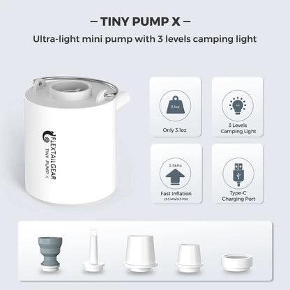 Ultra-Compact Air Pump & Camping Light, USB Rechargeable - Mini air pump Readi Gear