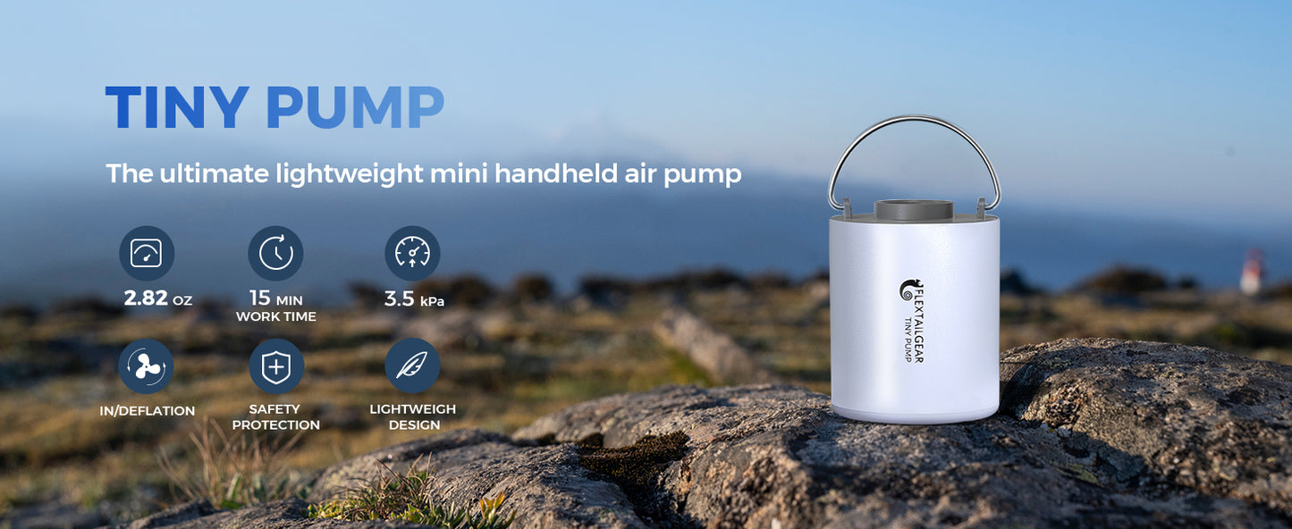 Ultra-Compact Air Pump & Camping Light, USB Rechargeable - Mini air pump Readi Gear