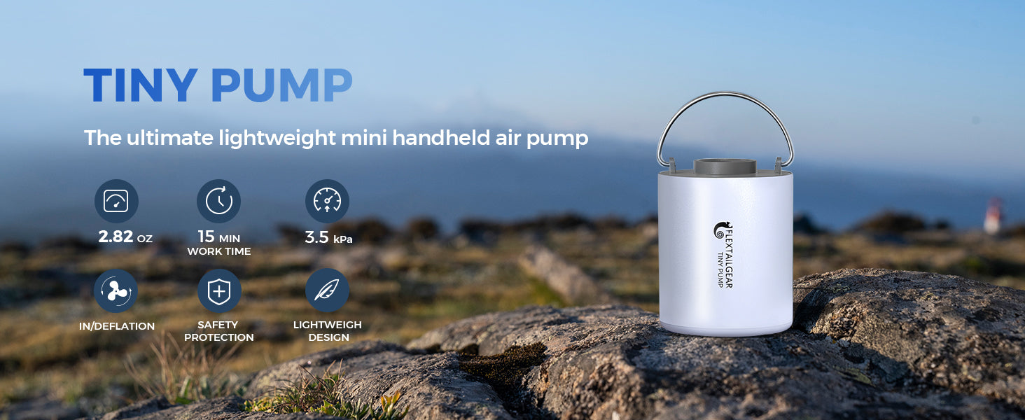 Ultra-Compact Air Pump & Camping Light, USB Rechargeable - Mini air pump Readi Gear