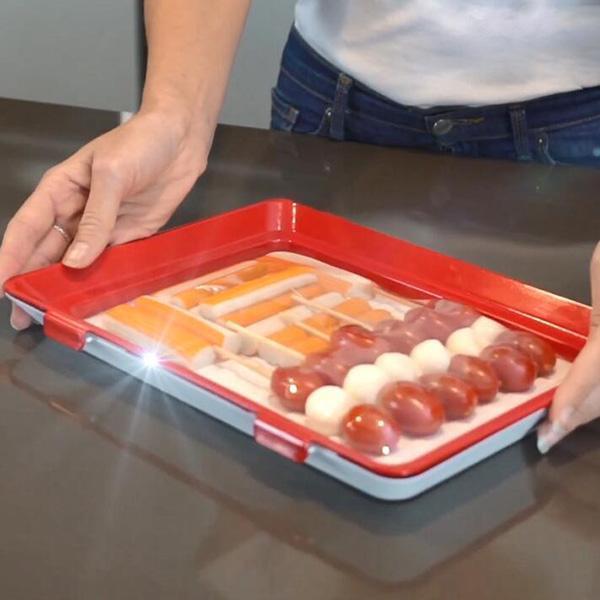FreshGuard Stackable Food Preservation Tray - Reusable & Eco-Friendly - Food preservation tray Readi Gear