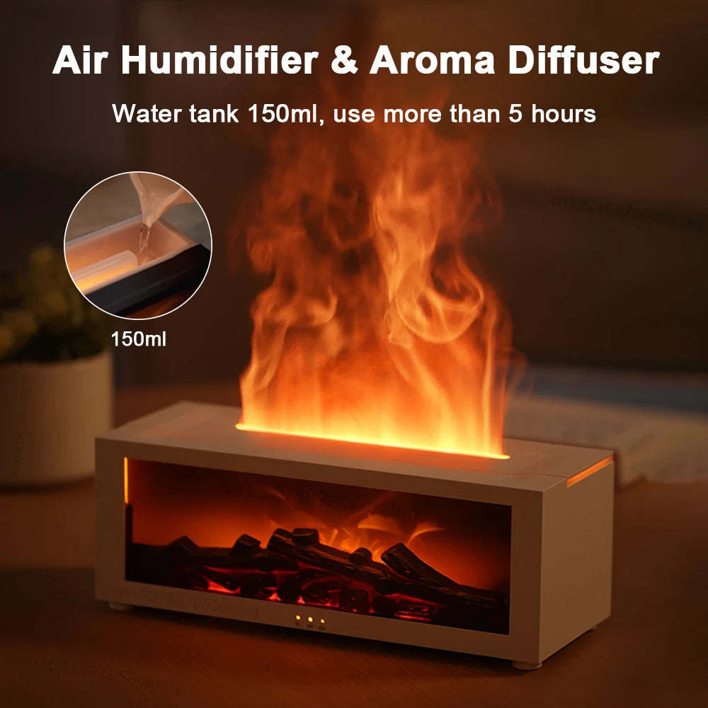 WarmGlow Mini Fireplace Diffuser - Aromatherapy Flame Humidifier - Fireplace diffuser Readi Gear