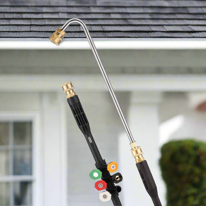Roof & Gutter Pressure Washer Wand | Long Reach + Quick Connect
