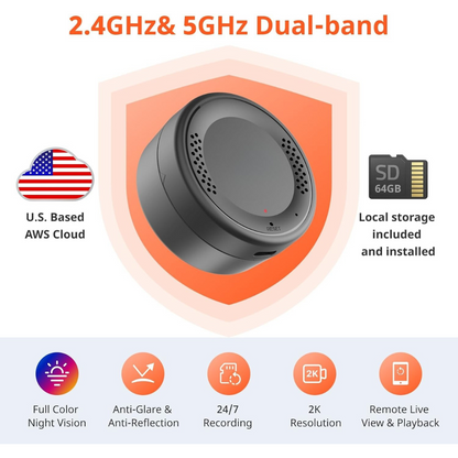 HomeShield 2K Window Camera – Install Inside, Monitor Outside