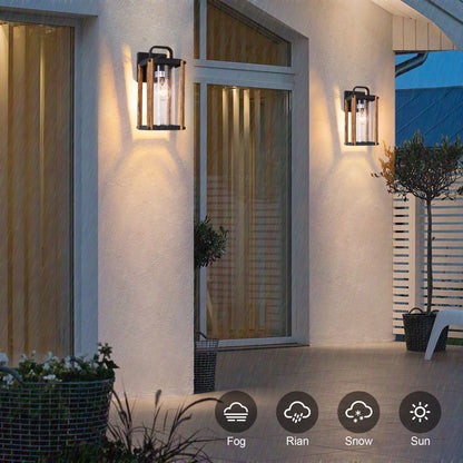 RusticWood Outdoor Porch Lights - Weatherproof Aluminum Alloy - Outdoor porch lights Readi Gear