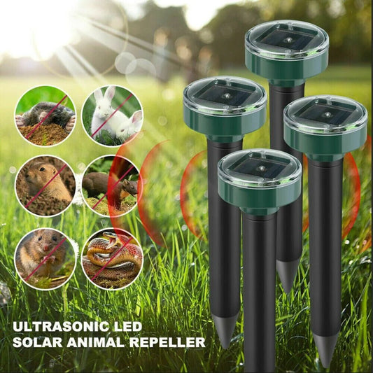 Solar-Powered Ultrasonic Pest Repeller 2-Pack - Moles, Mice, Rodents - Solar-Powered Ultrasonic Pest Repeller 2-Pack - Moles, Mice, Rodents Readi Gear