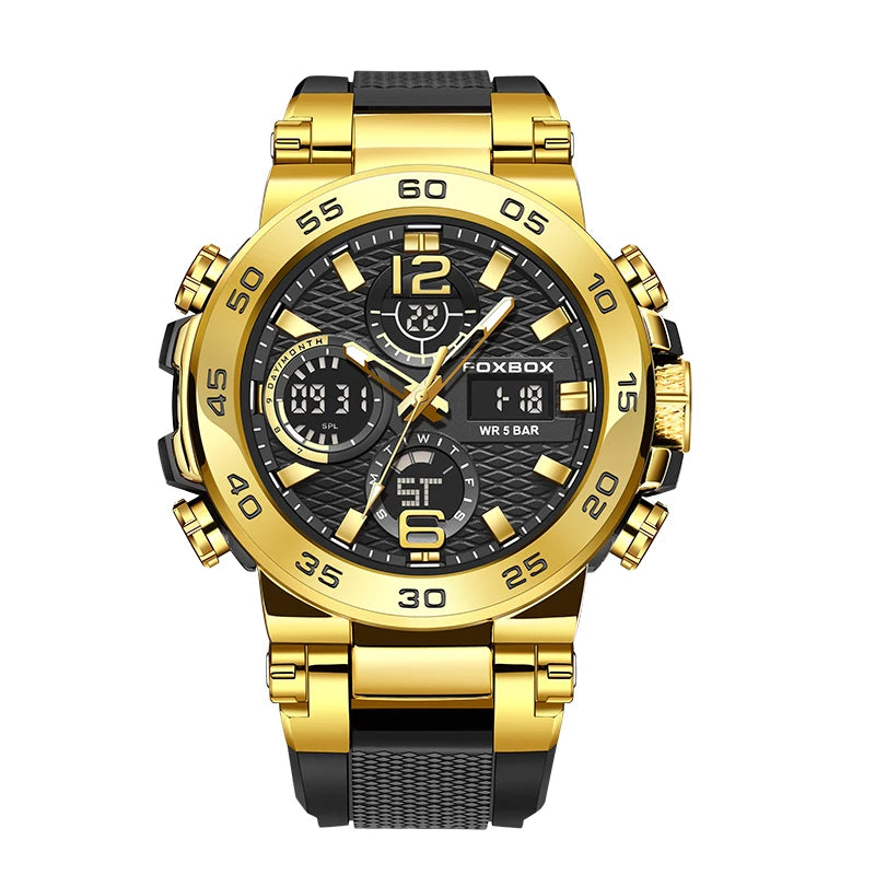 LIGE Men’s LCD Sports Watch - 50M Waterproof, Night Light, and Calendar - waterproof military watch Readi Gear