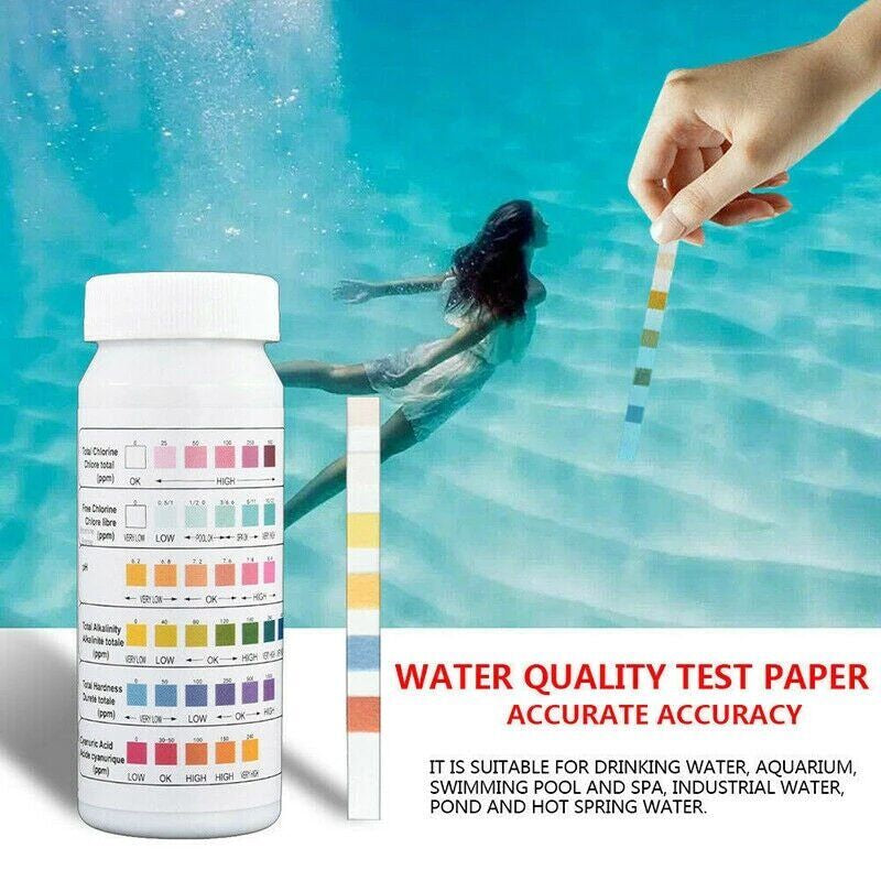 AquaGuard 6-in-1 Pool & Spa Test Strips - Fast Chlorine & pH Testing - Pool water testing kit Readi Gear