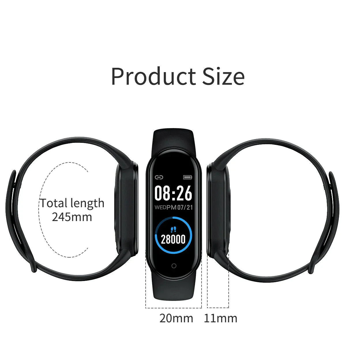 M4 Smart Watch Band - Fitness Tracker with Blood Pressure, Heart Rate & Sleep Detection - M4 Smart Watch Band - Fitness Tracker with Blood Pressure, Heart Rate & Sleep Detection Readi Gear