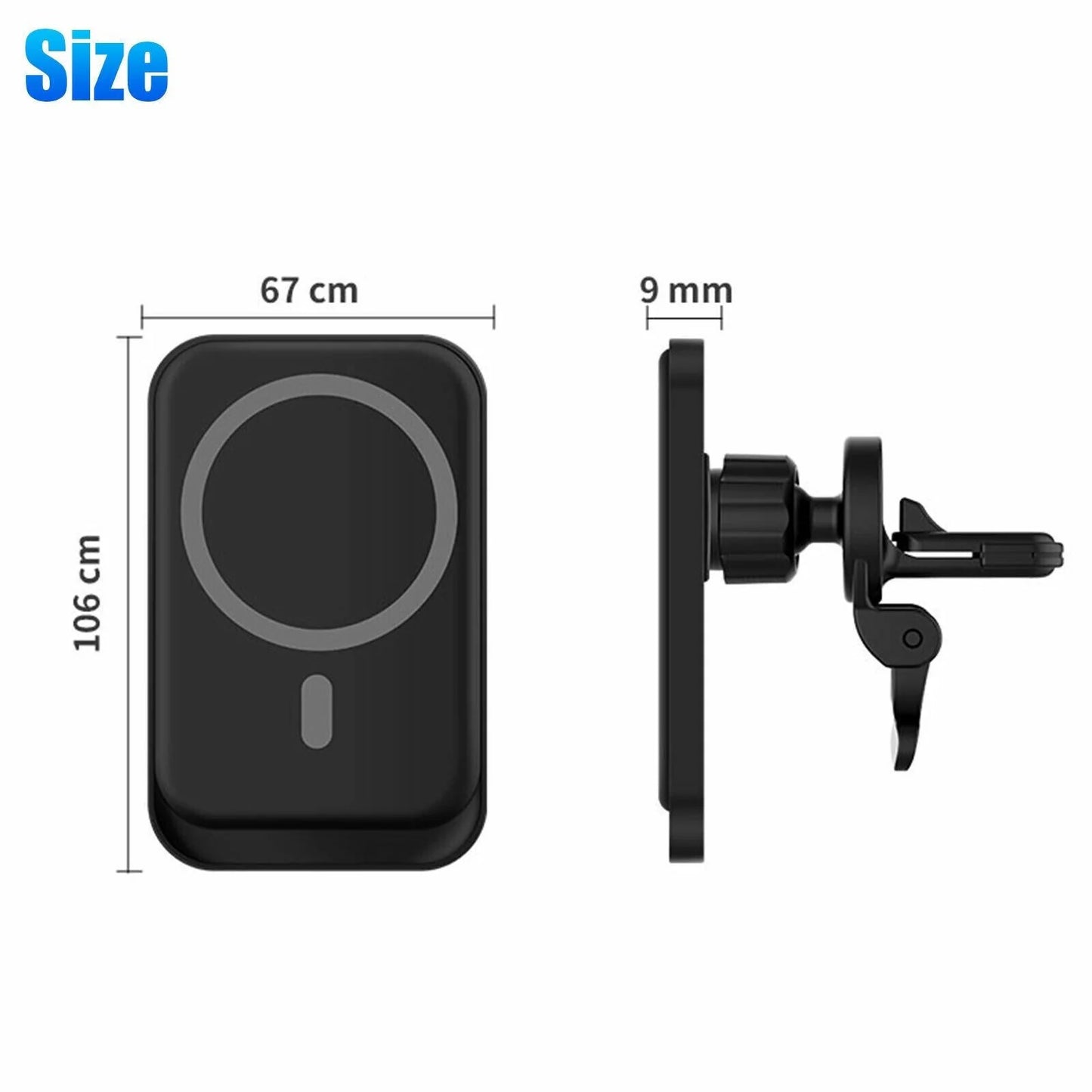 Magnetic Wireless Car Charger Mount for iPhone 12 13 14 Pro Max - Magnetic wireless car charger Readi Gear