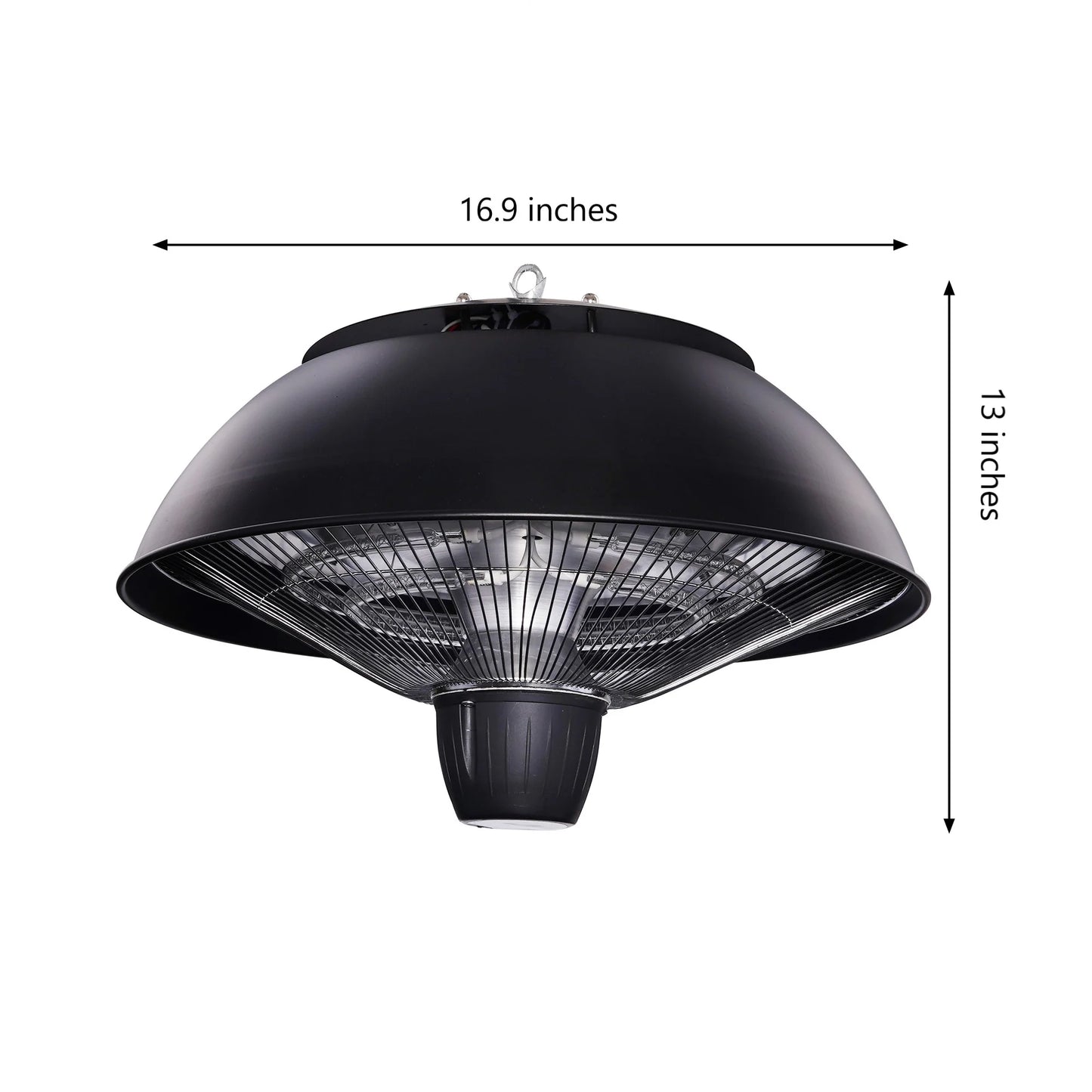 CozyGlow 1500W Indoor/Outdoor Hanging Patio Heat Lamp - Hanging patio heater Readi Gear