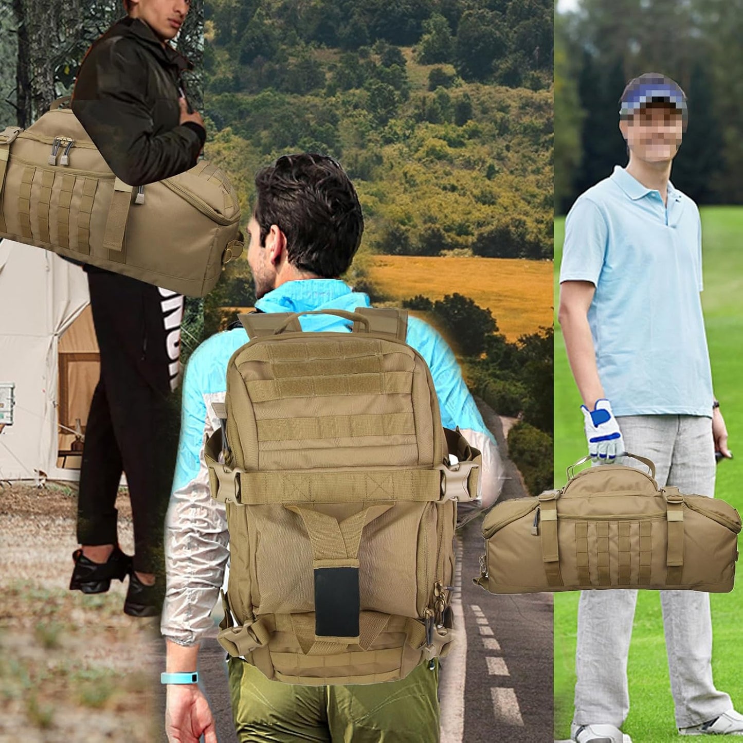 WarriorPath Tactical Molle Backpack/Duffel Bag - 60L/80L - Tactical Backpack/Duffel bag Readi Gear