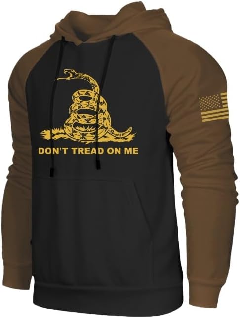 Don’t Tread on Me Hoodie – Men’s USA Flag Patriotic Pullover - Don't Tread on Me Hoodie Readi Gear