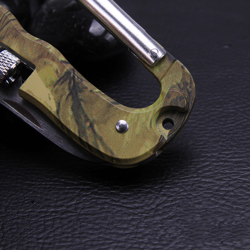 5-in-1 Tactical Camouflage Carabiner | Knife, Saw, LED Light & Keychain - Multi-tool carabiner Readi Gear