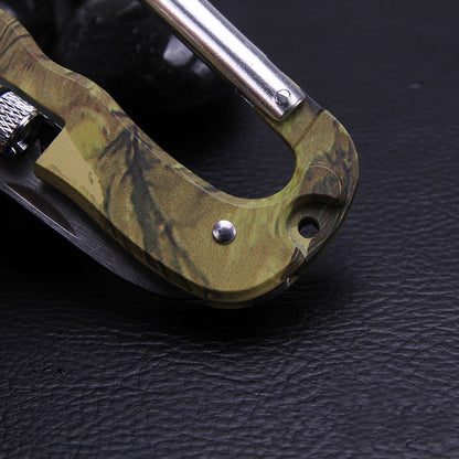 5-in-1 Tactical Camouflage Carabiner | Knife, Saw, LED Light & Keychain - Multi-tool carabiner Readi Gear