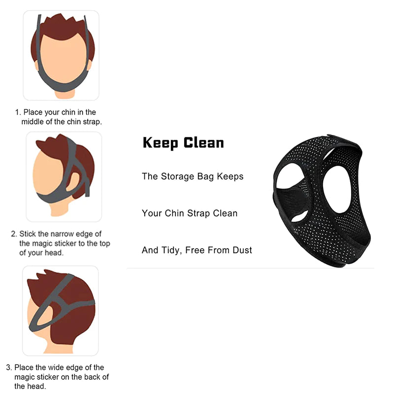 Premium Lycra Anti Snoring Chin Strap - Effective Sleep Apnea Solution - anti snoring chin strap Readi Gear