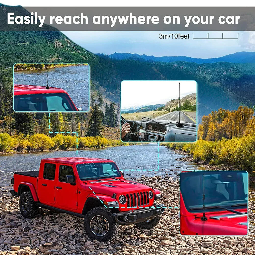 MaxReach Baofeng-Compatible Antenna – Car Mount, Extended Range - radio antenna Readi Gear