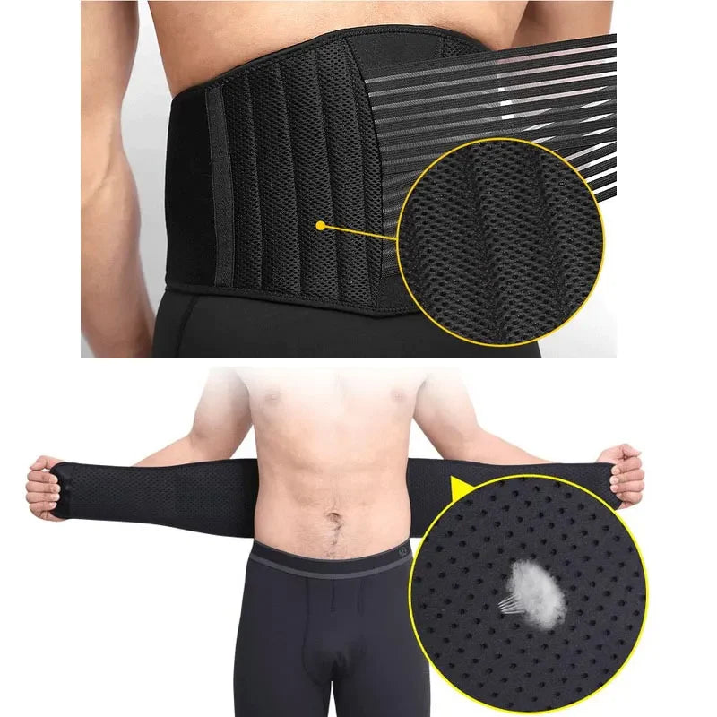 Lower Back Support Brace Lumbar Waist Belt Double Pull Breathable Belt Men Women - Readi Gear
