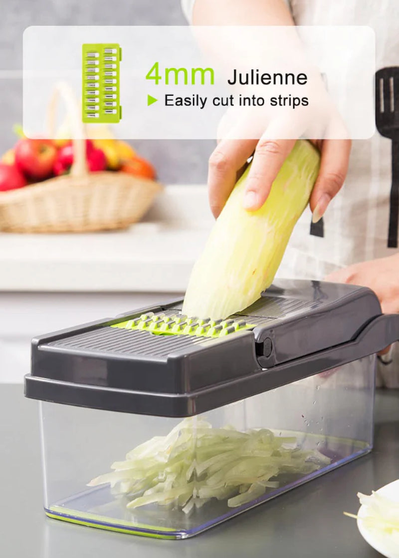 MasterChef 14-Piece Vegetable Fruit Chopper Dicer Slicer Set - Kitchen Slicer Readi Gear