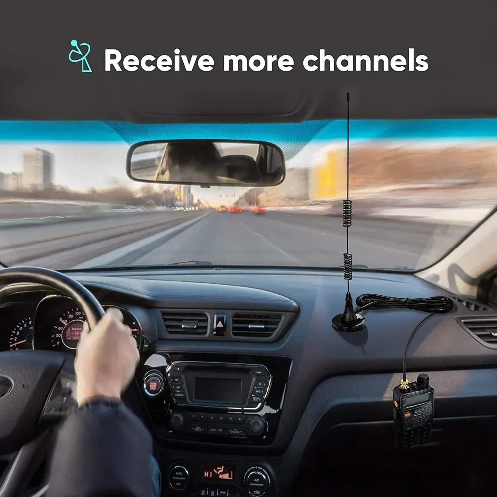 MaxReach Baofeng-Compatible Antenna – Car Mount, Extended Range - radio antenna Readi Gear