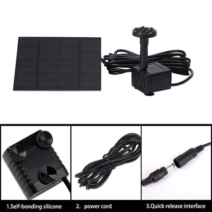 SolarSplash Pond Fountain Kit - Solar-Powered Pond Fountain Kit Readi Gear