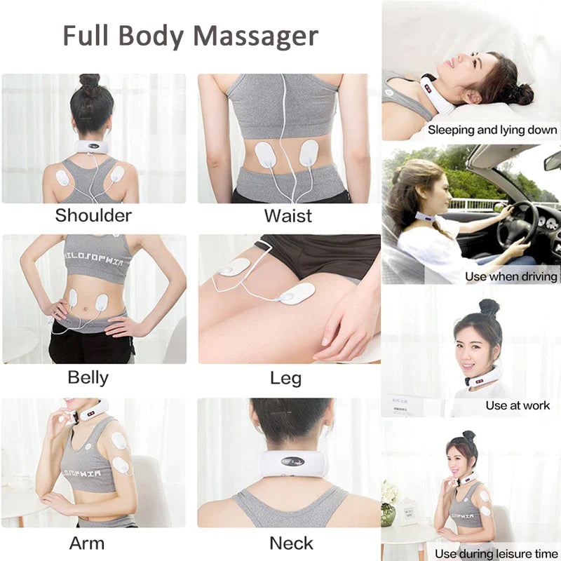 Electric Pulse Neck Massager for Pain Relief - 8 Modes & Magnetic Therapy - Readi Gear