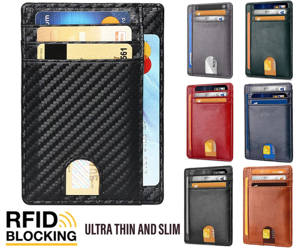 ShieldMate Mens Leather RFID Blocking Wallet - RFID Blocking Credit Card Holder Readi Gear