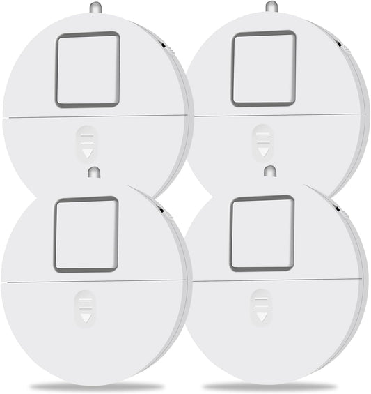 GlassBreak Defender – 4 Wireless Window Alarms with LED & Battery Alert