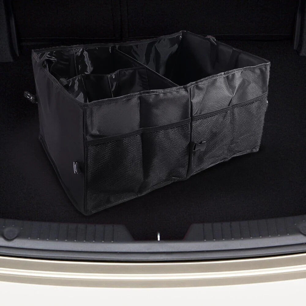 SmartCargo 40L Trunk Organizer - Folding Storage Bin with Mesh Pockets - Car cargo organizer Readi Gear