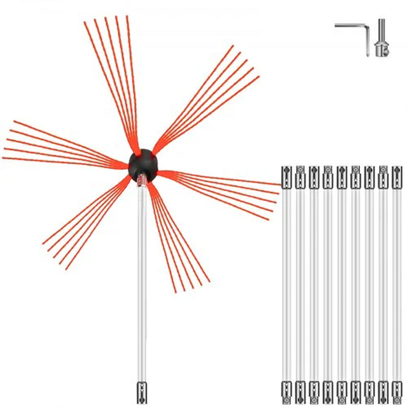 EasySweep 33ft Chimney Brush Kit – DIY Drill Cleaner System