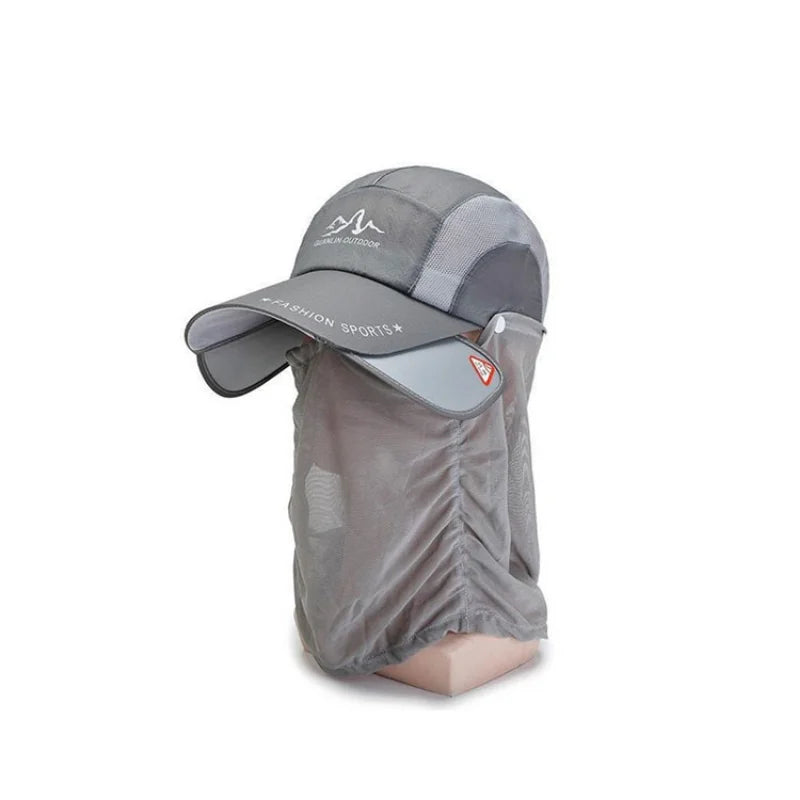 Fishing Sun Hat with UV Protection Face Mask & Sunshade Veil - Fishing Sun Hat with UV Protection Face Mask & Sunshade Veil Readi Gear