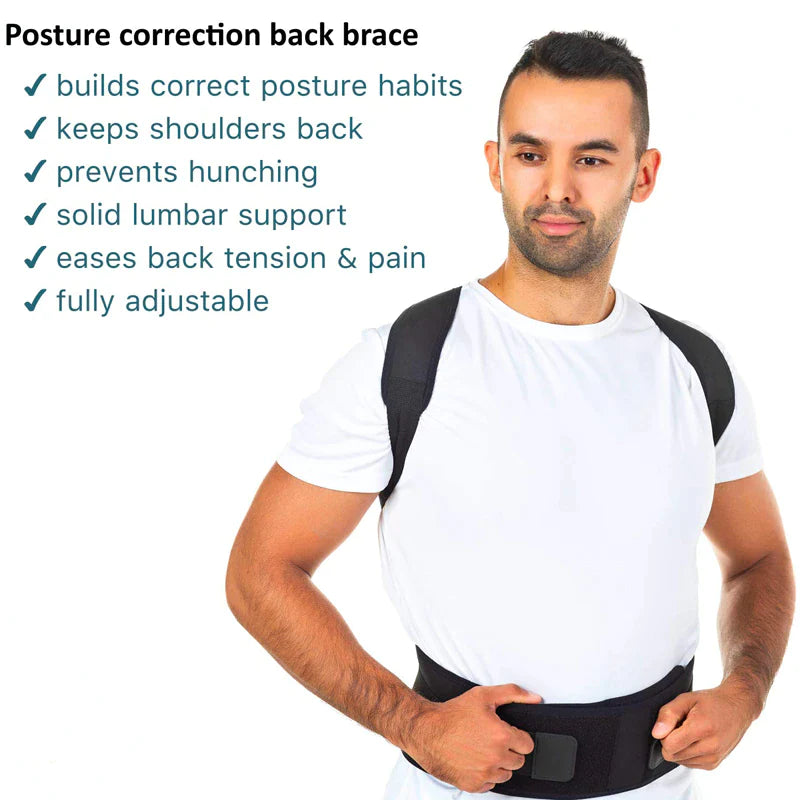 AlignPro Magnetic Posture Corrector - Adjustable Back Support Brace - Readi Gear