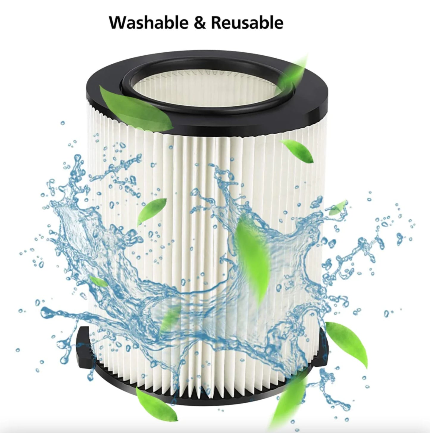 RIDGID VF4000 Wet/Dry Shop Vac Replacement Filter - Washable & Reusable (fits HUSKY & CRAFSTMAN Vacs) - Wet/Dry Shop Vac Filter Readi Gear