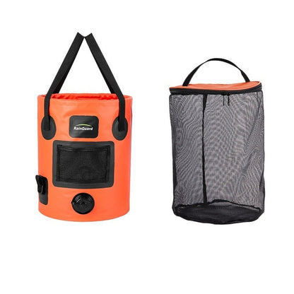 Collapsible Fishing & Camping Bucket - 25L with Mesh Bag Insert & Side Pocket - Collapsible Fishing & Camping Bucket - 25L with Mesh Bag Insert & Side Pocket Readi Gear