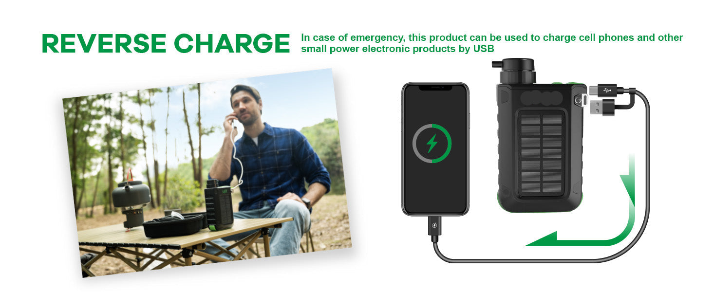OutlanderPro Survival Water Filter with Solar Power Bank & Light - Survival water filter, power bank & LED light Readi Gear