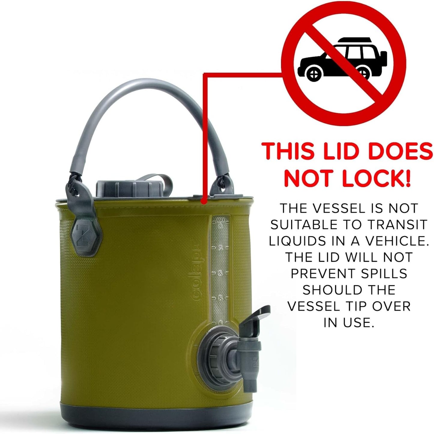 2-in-1 Collapsible Camping Water Jug & Bucket with Spigot - BPA Free - Collapsible Water Bucket Readi Gear