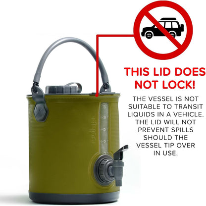 2-in-1 Collapsible Camping Water Jug & Bucket with Spigot - BPA Free - Collapsible Water Bucket Readi Gear