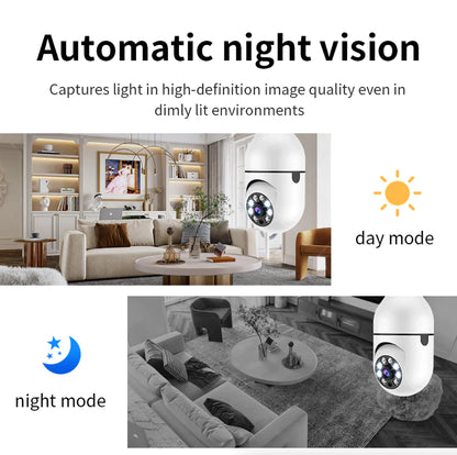 360° Smart Light Bulb Security Camera - 1080P, Wireless, IR Night Vision - 360° Security Camera Readi Gear