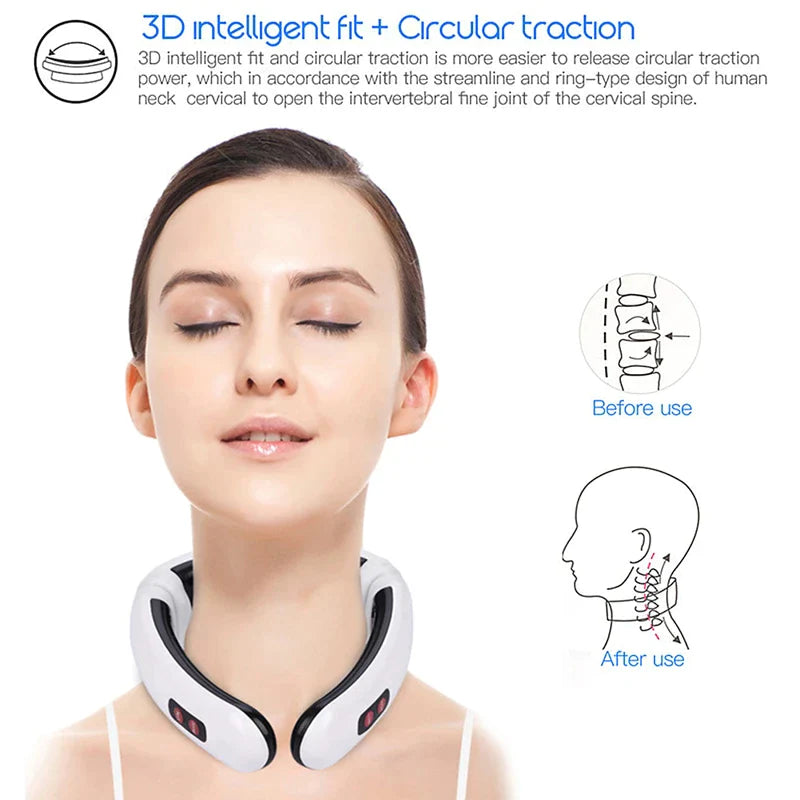 Electric Pulse Neck Massager for Pain Relief - 8 Modes & Magnetic Therapy - Readi Gear