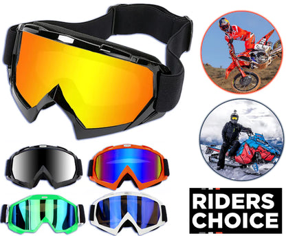 ProVision Motocross Goggles - High Impact, Anti-Fog, UV Protection - Motorcycle goggles Readi Gear