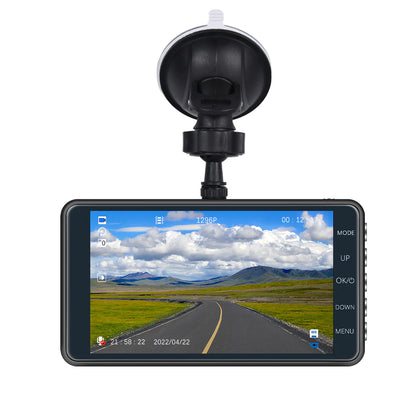 4” HD Touch Screen Dual Lens Dash Cam Recorder – Front & Rear Night Vision - Dash camera Readi Gear