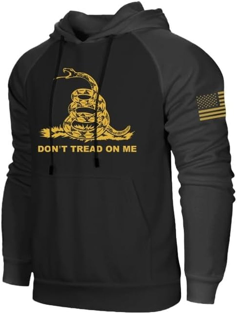 Don’t Tread on Me Hoodie – Men’s USA Flag Patriotic Pullover - Don't Tread on Me Hoodie Readi Gear